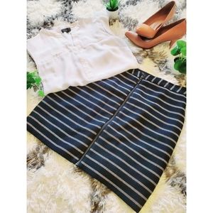 Navy and white skirt